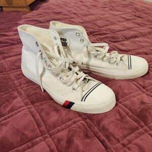 Pro-Keds Royal Hi Canvas Lace Up Sneakers - White - Men's Size 11.5